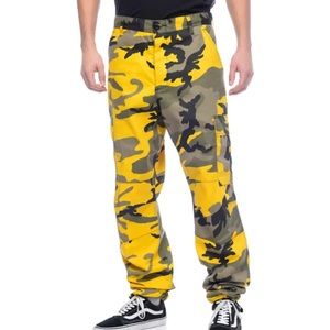 NWT Rothco BDU Stinger Yellow Camo Cargo Pants